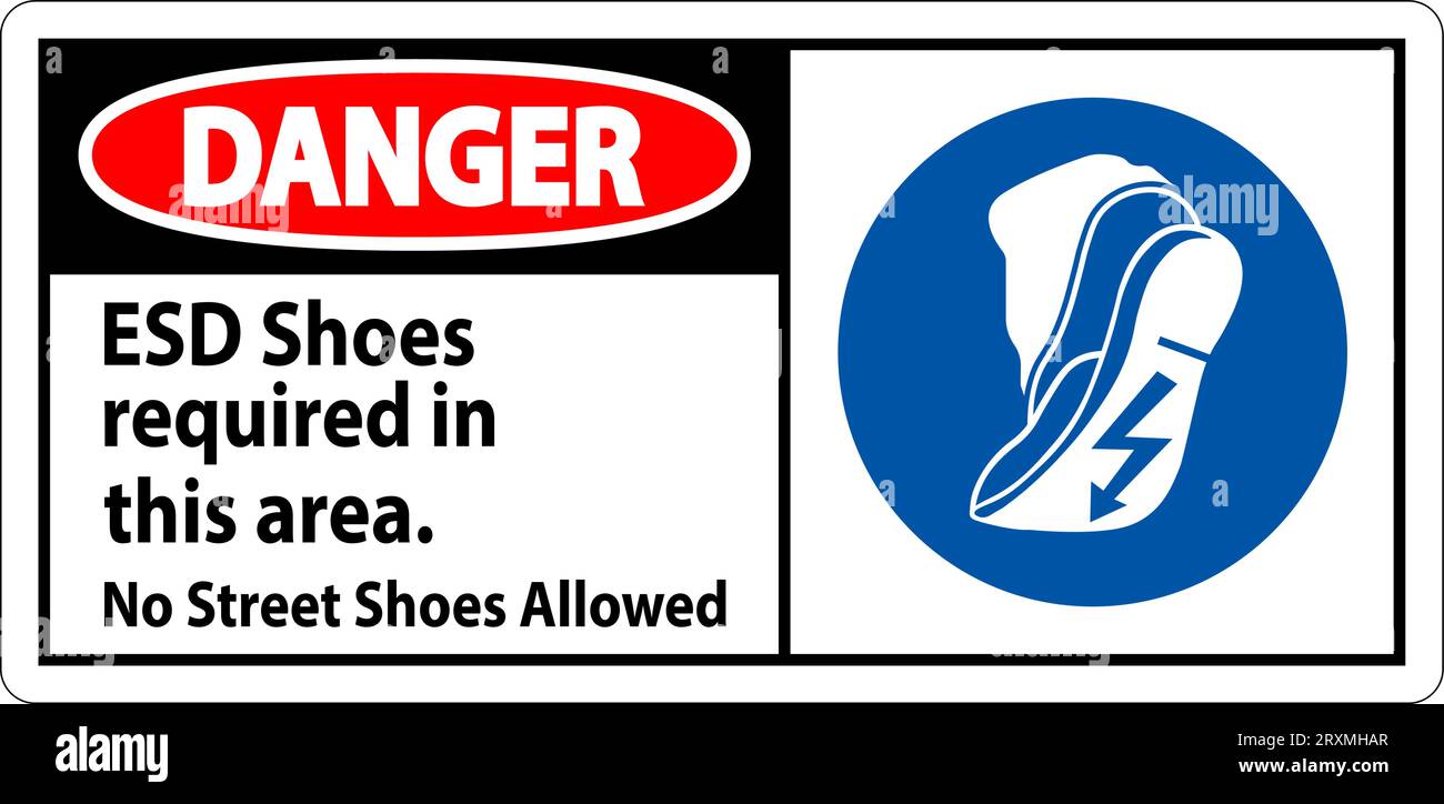 Caution sign no street shoes hi-res stock photography and images - Alamy