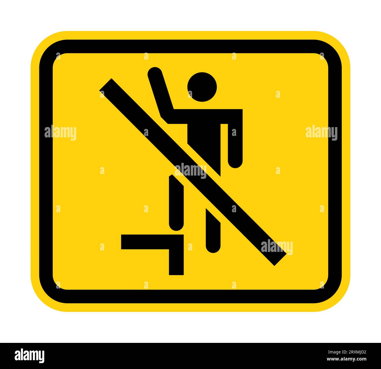 Danger Sign Do Not Stand Here On White Background Stock Vector Image