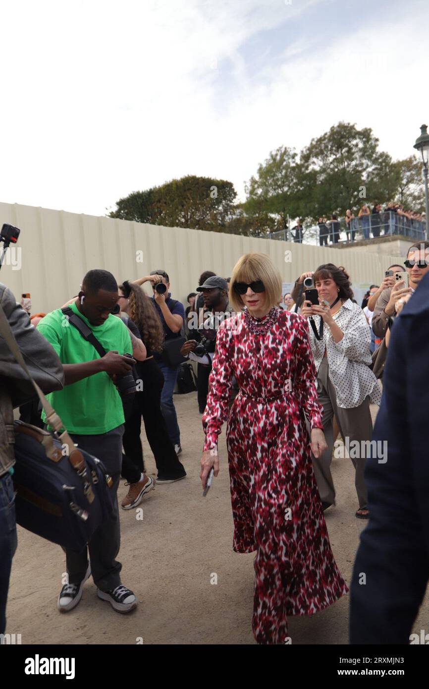 Paris, France. 26th Sep, 2023. Anna Wintour Arrives At Dior SS24 Show