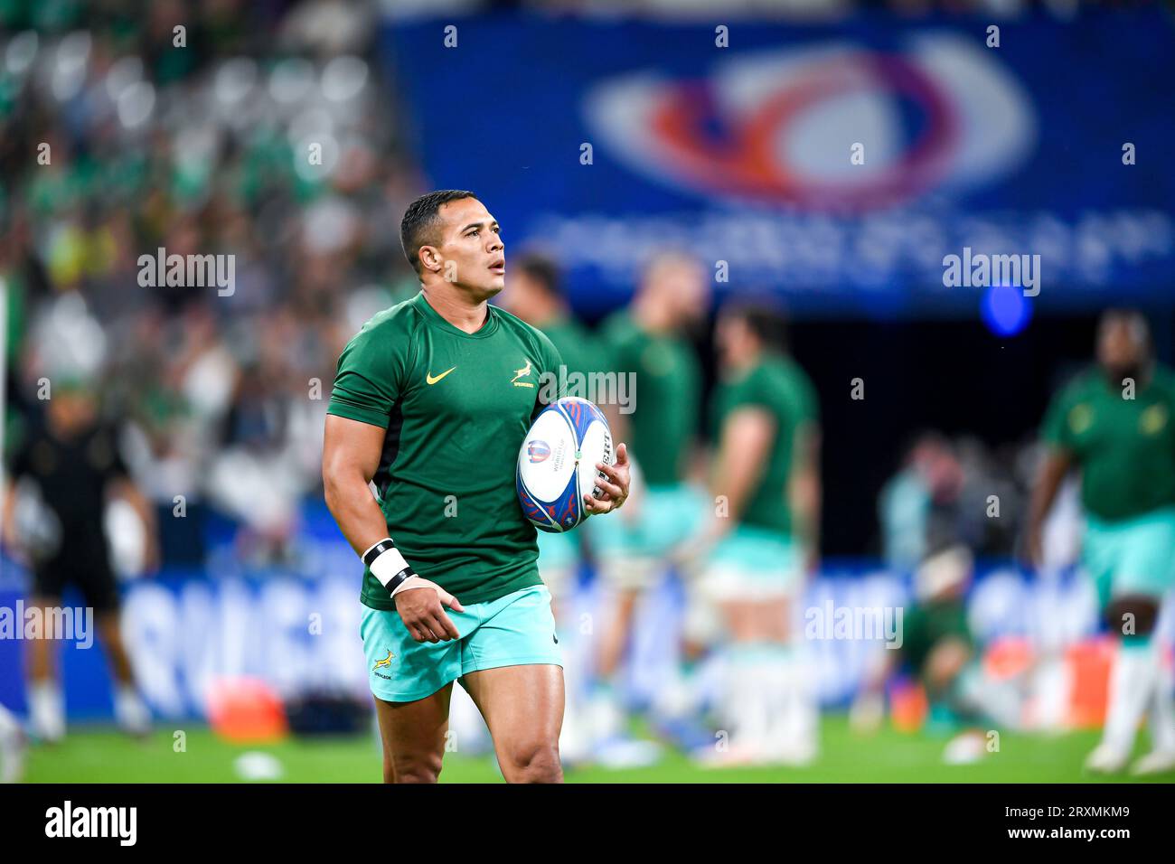 Cheslin Kolbe during the World Cup RWC 2023, rugby union match between South Africa (Springboks) and Ireland on September 23, 2023 at Stade de France in Saint-Denis near Paris. Stock Photo