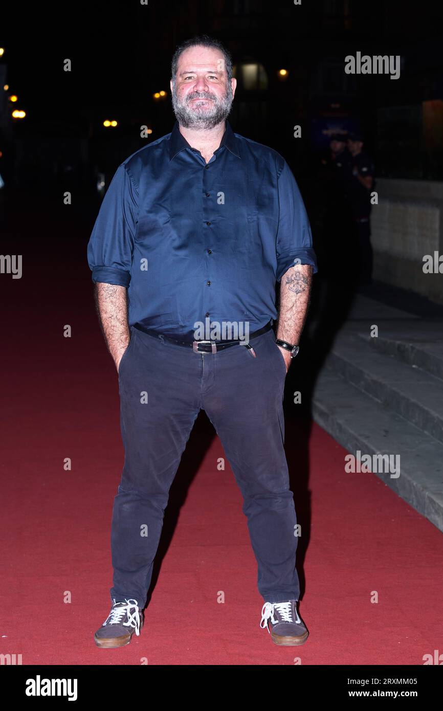 SAN SEBASTIAN, SPAIN - SEPTEMBER 22: Maria Galiana, Ana Duato, Carmen Climent, Paloma Bloyd, Irene Visedo and Pablo River at photocall for premiere serie''Cuentame como paso'' during the 71th San Sebastian Film Festival in San Sebastian, Spain, on Sunday, 24 September, 2023. (Photo by Yurena Paniagua/COOLMedia/NurPhoto) Credit: NurPhoto SRL/Alamy Live News Stock Photo