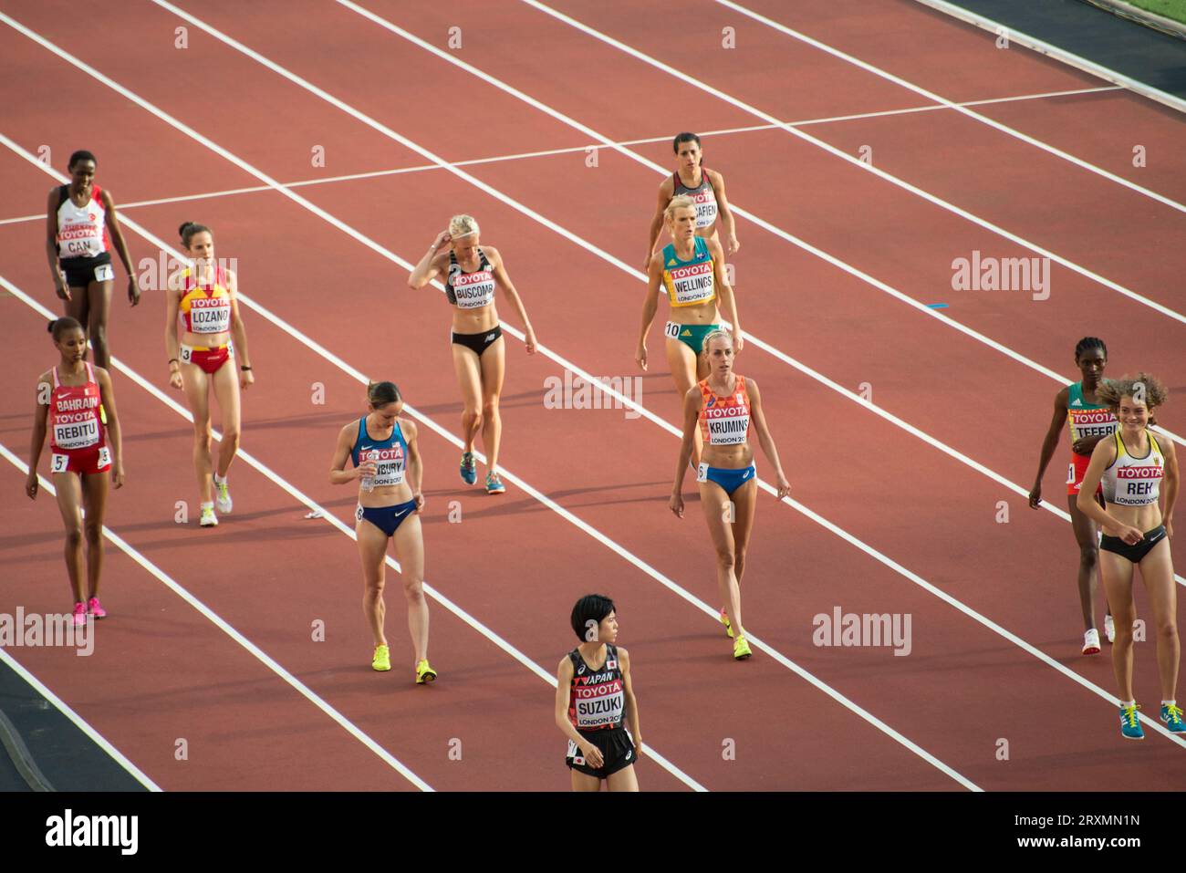Women's 5000 Metres London 2017 World Athletics Championship Stock