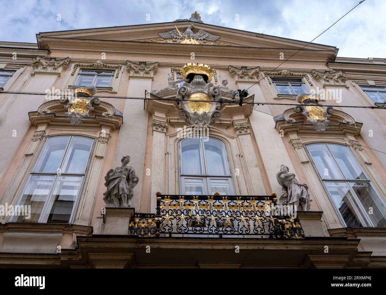 Old City Hall, Wipplingerstrasse, Vienna, Austria Stock Photo