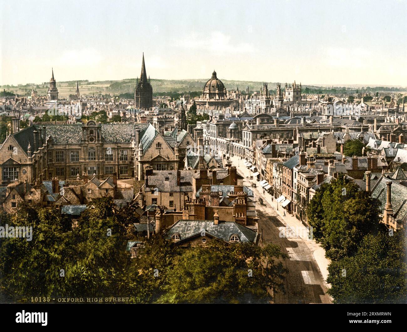 アンティーク　Oxfordの風景　1910 Oxford, High Street 1900 Stock Photo - Alamy