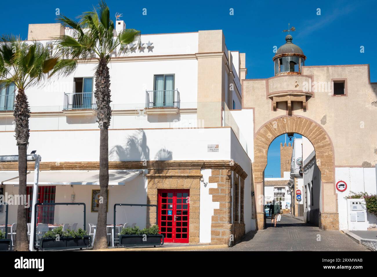 Rota, Cadiz, Spain - September 23, 2023: View of the town of Rota, a pretty town in the province of Cadiz, in the south of Andalusia Stock Photo