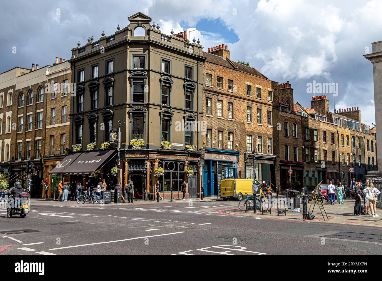 The Ten Bells public house at the corner of Commercial Street and