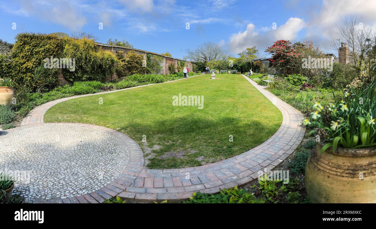 The Sundial Garden at the Lost Gardens of Heligan, Pentewan, St.Austell, Cornwall, England, UK Stock Photo