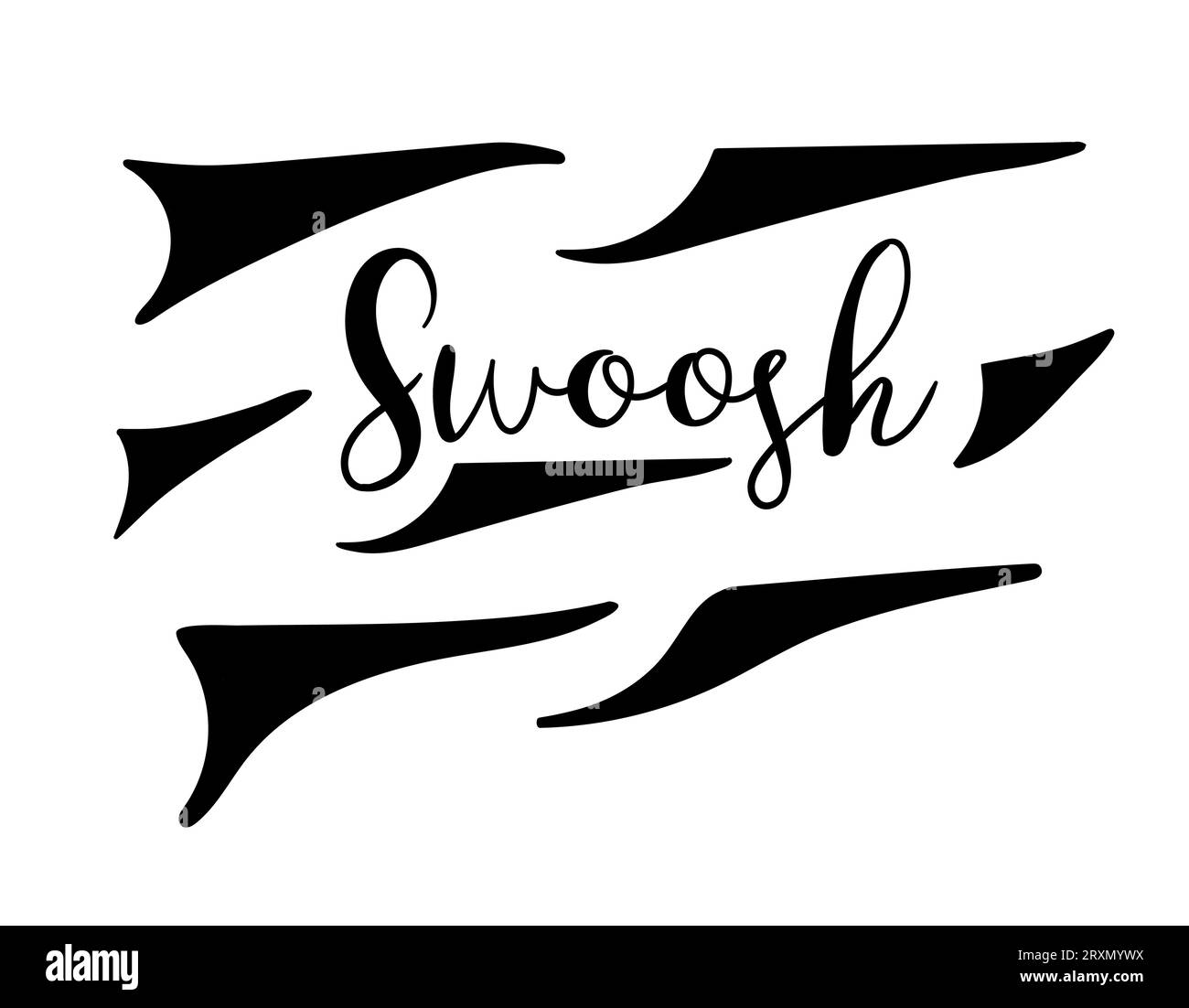 Premium Vector  Swoosh tails retro swooshes typography curly font tail  sport vintage text decoration lettering banners underline accent tidy vector  collection