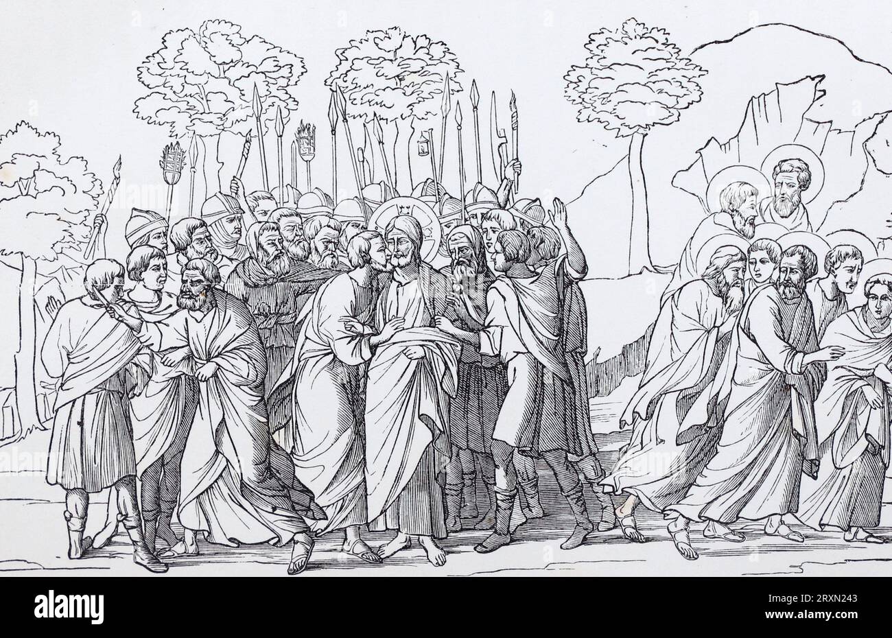 The Betrayal of Jesus, Saint Peter cutting off the ear of Malchus, and