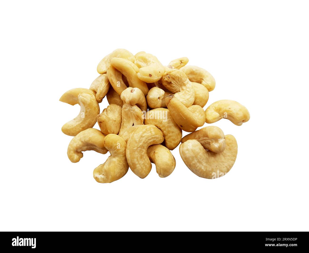Cashew nuts isolated on a white background Stock Photo