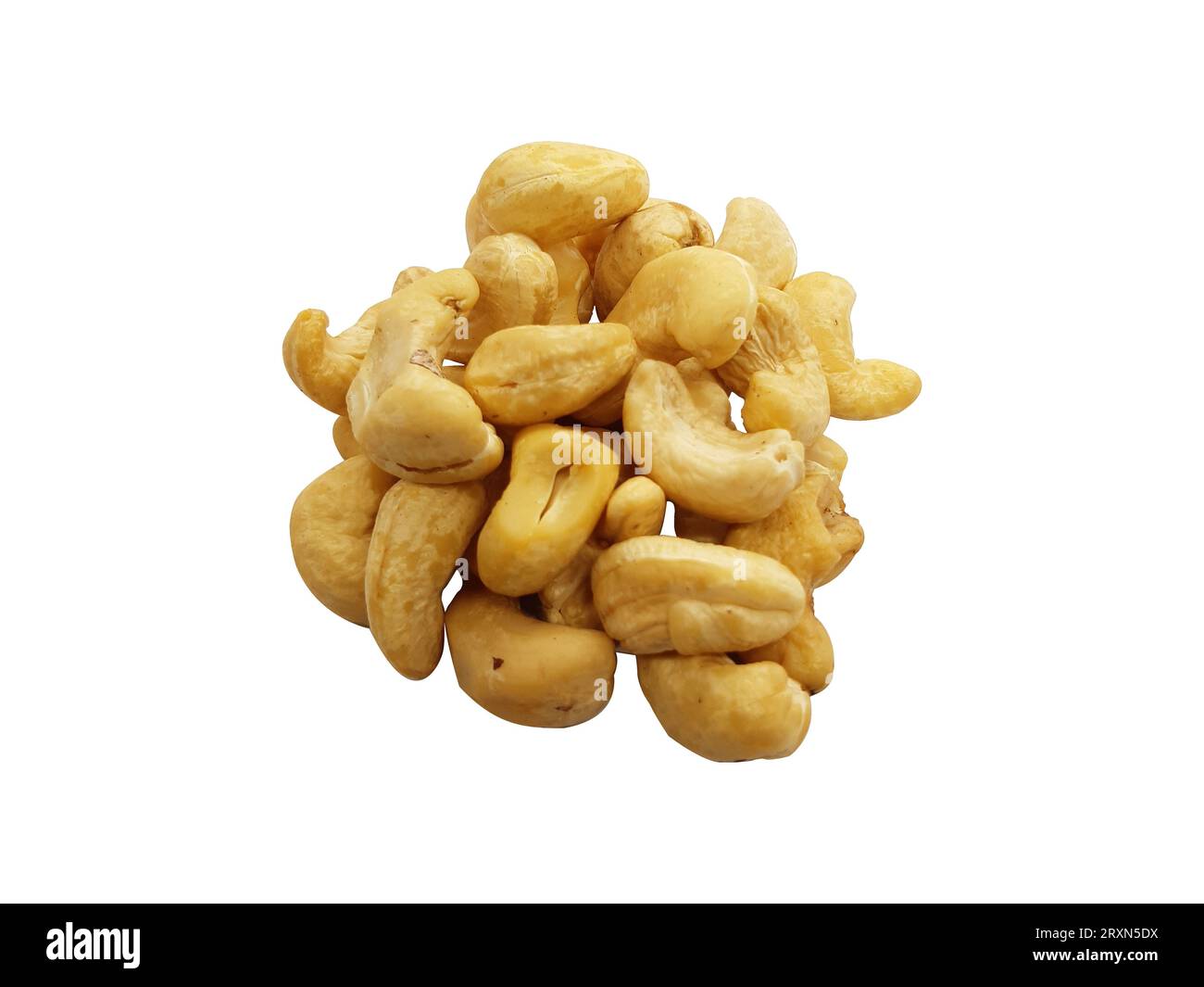 Cashew nuts isolated on a white background Stock Photo