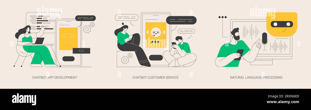 AI programming abstract concept vector illustrations Stock Vector Image ...