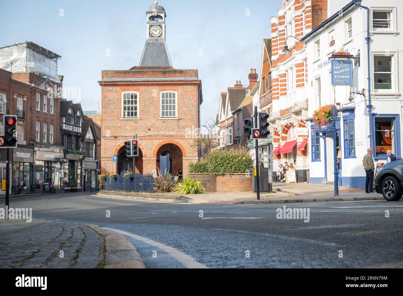 Reigate, Surrey, UK September 26, 2023 Reigate High Street in the