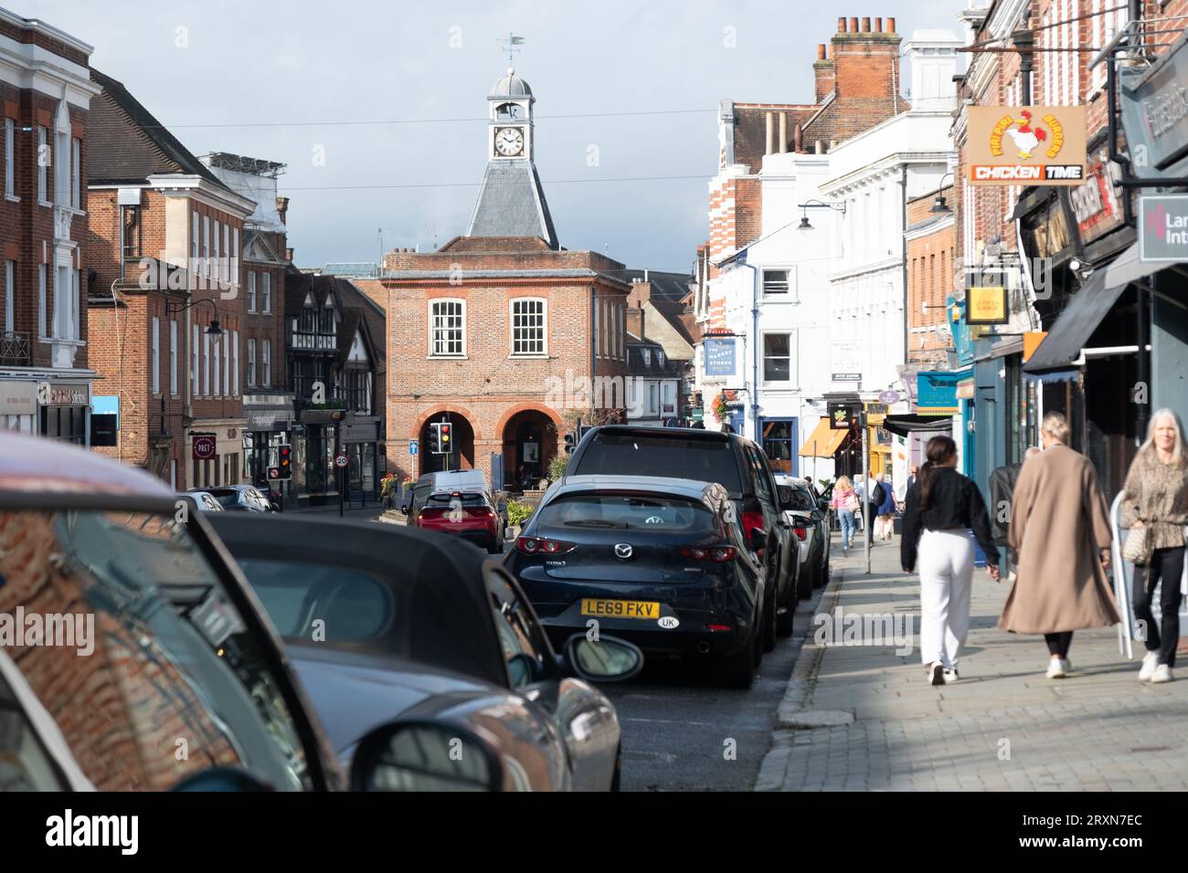 Reigate, Surrey, UK September 26, 2023 Reigate High Street in the