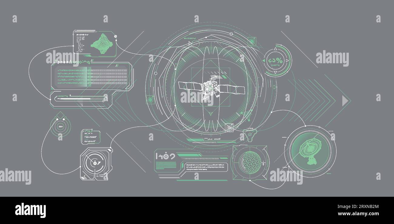 Sci-fi HUD interface for data research Stock Vector Image & Art - Alamy