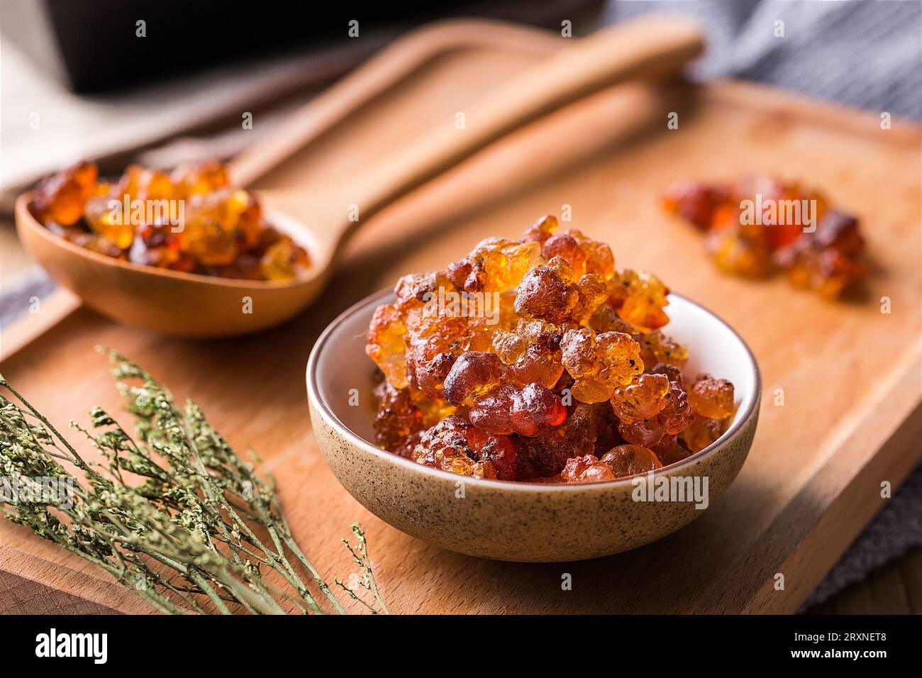 chinese dessert tong sui(Sweet Soup)ingredients ;Chinese cuisine, dried peach gum Stock Photo