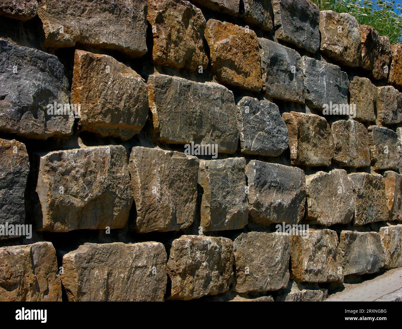Natural stone wall Stock Photo