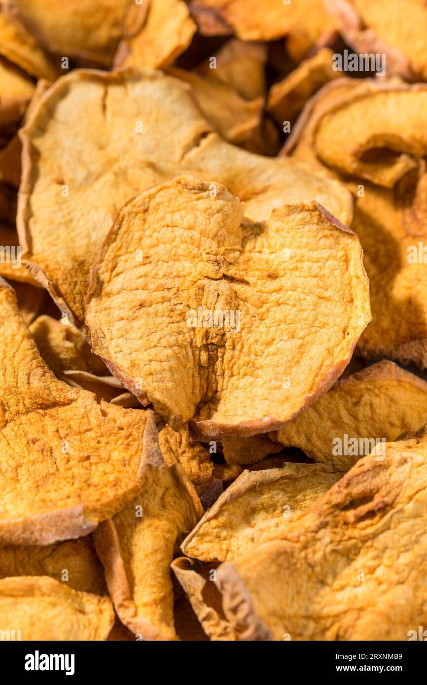 Vegan Homemade Healthy Apple Chips Ready to Eat Stock Photo Alamy