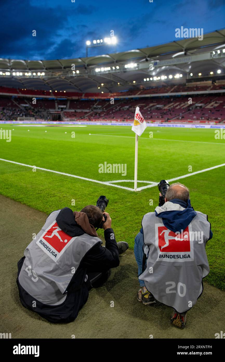 Bundesliga football, press photographers, sports photographers with