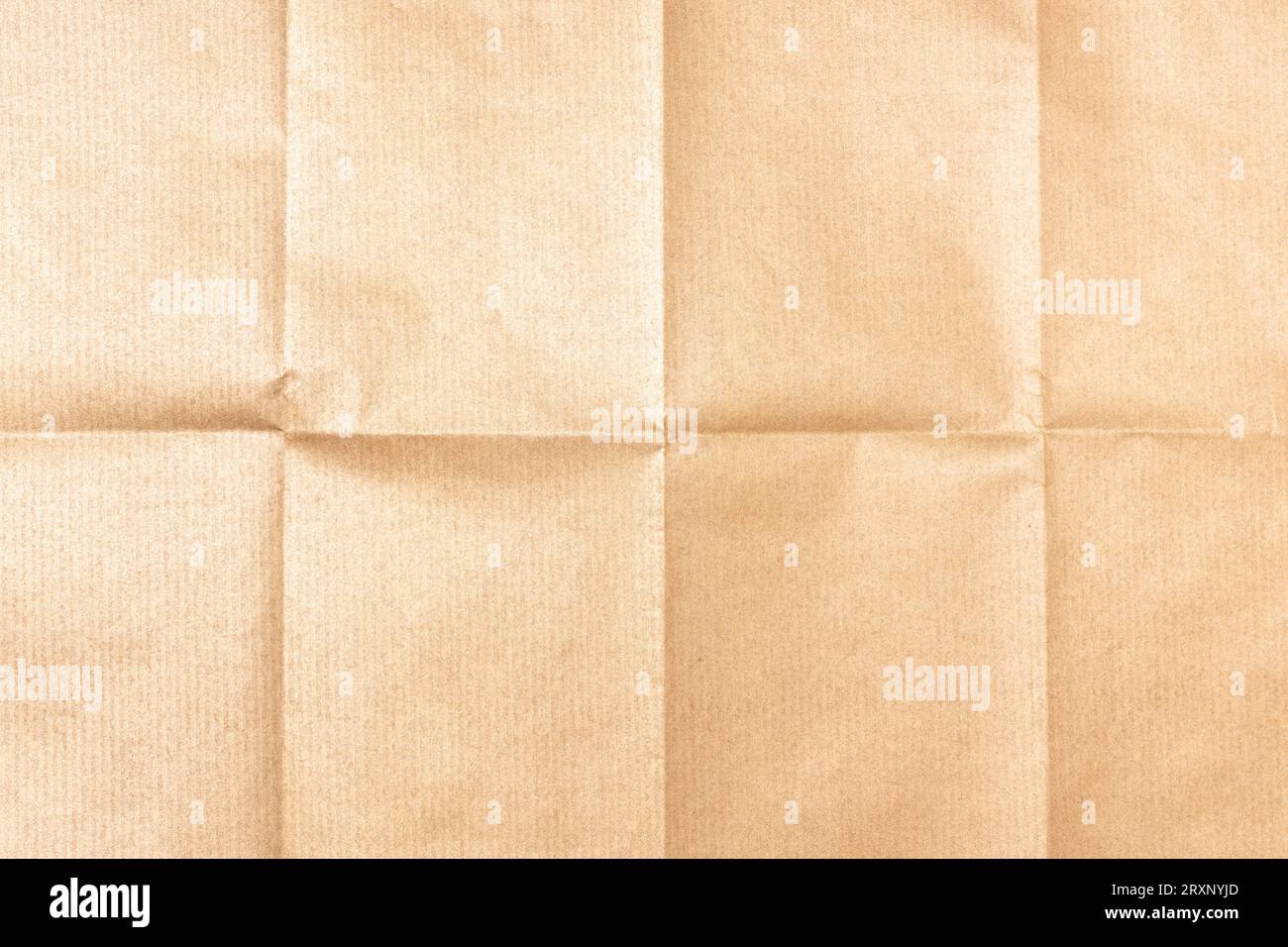 Golden folded paper texture background. Full frame Stock Photo