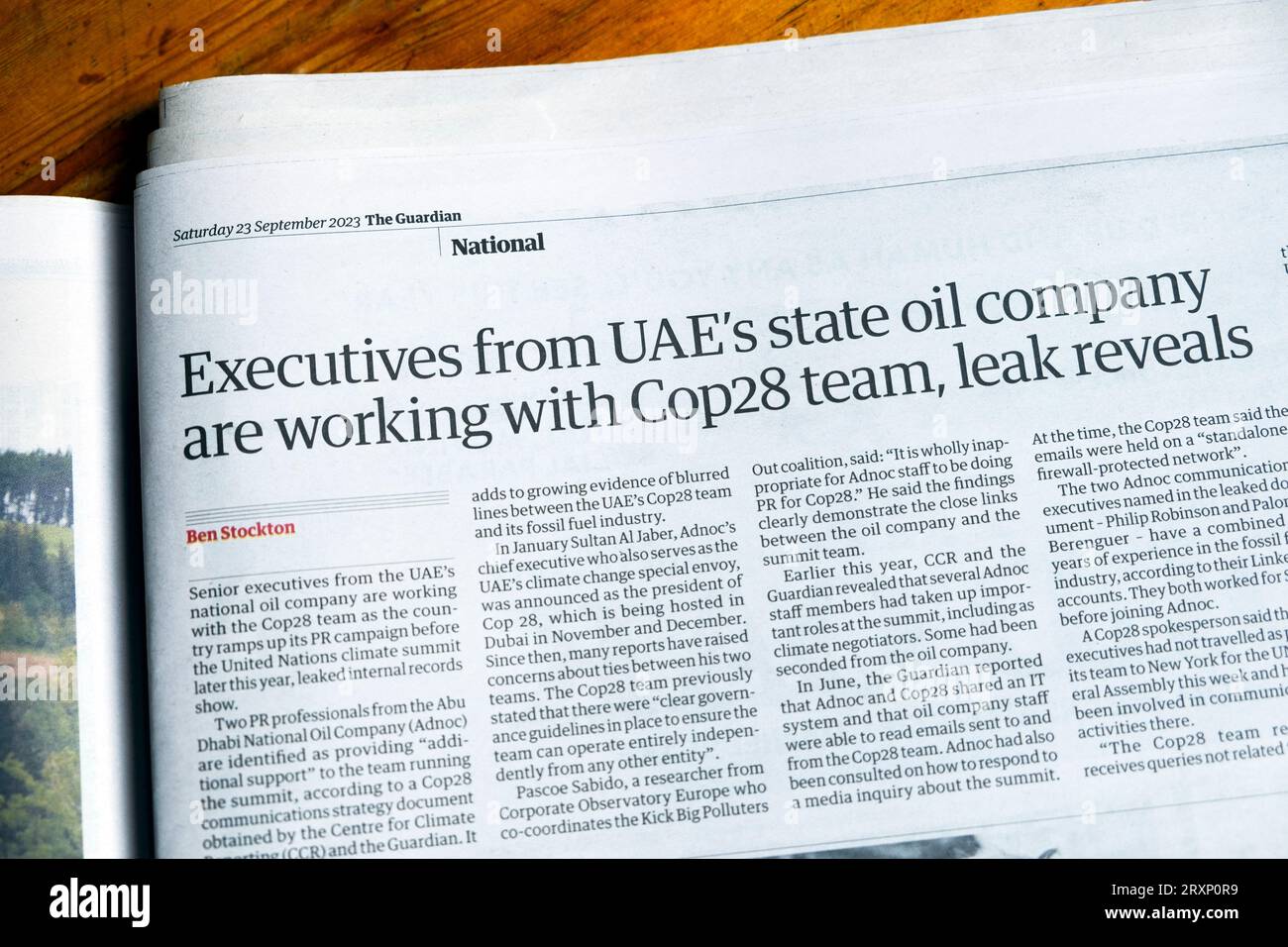 'Executives from UAE 's state oil company are working with Cop28 team
