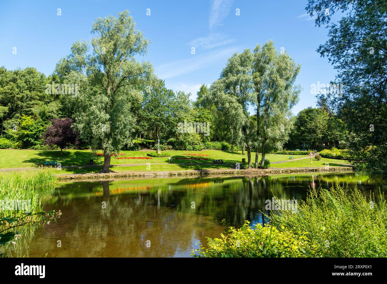 A beautiful summers day in Riverside Park, Glenrothes, Scotland Stock