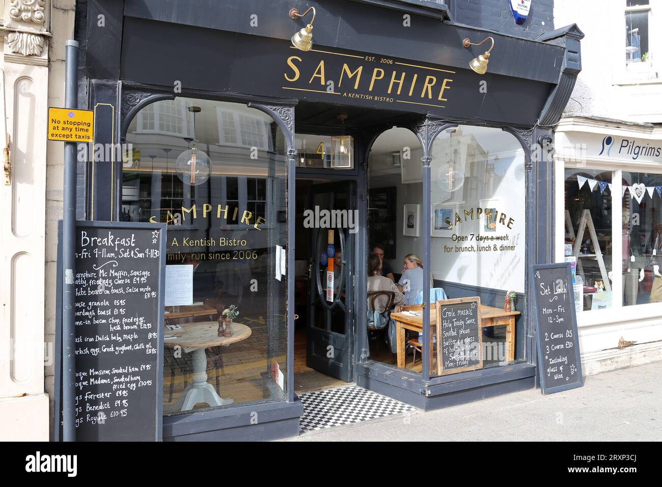 Samphire restaurant, High Street, Whitstable, Kent, England, Great Britain, United Kingdom, UK, Europe Stock Photo