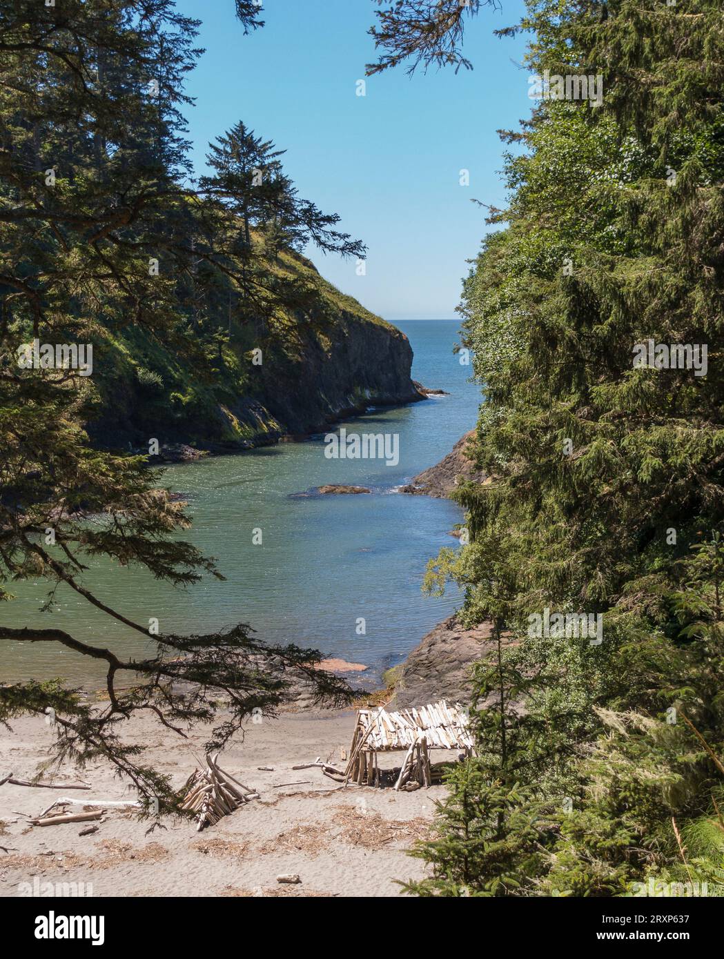 ILLWACO, WASHINGTON, USA Dead Man's Cove at Cape Disappointment State