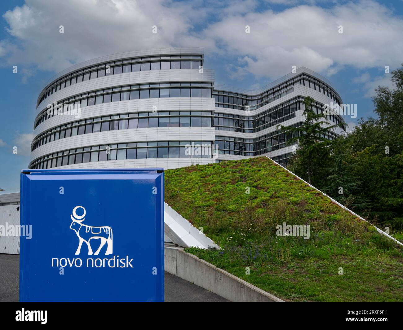 Corporate headquarters of Novo Nordisk. A pharmaceutical company headquartered in Denmark