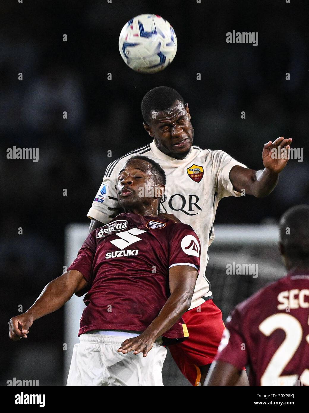 Torino, Italy. 24th Sep, 2023. September 24, 2023, Torino, Piemonte, Italy:  Olimpic Stadium Grande Torino, 24.09.23 Adrien Tameze (61 Torino FC) during  the Serie A match Torino FC v AS Roma at