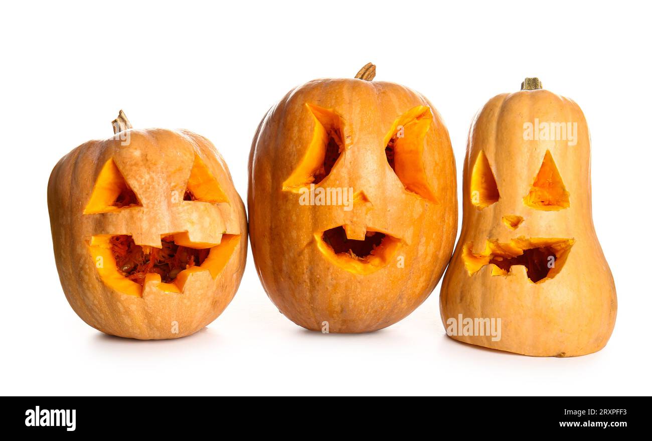 Festive halloween carved pumpkins Cut Out Stock Images & Pictures - Alamy