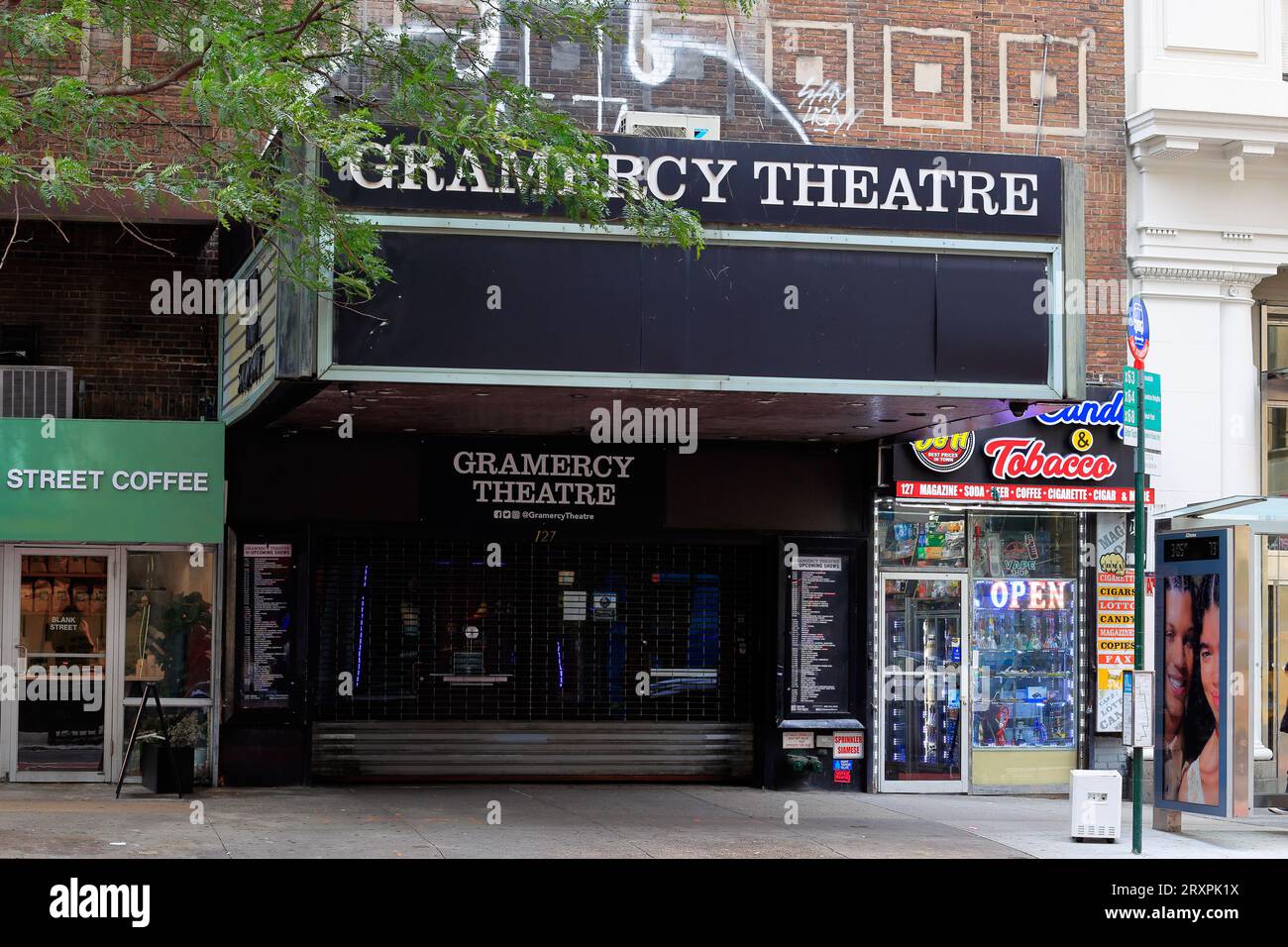 Gramercy Theatre, 127 E 23rd St, New York. NYC storefront photo of a music venue in Manhattan's Gramercy neighborhood. Stock Photo
