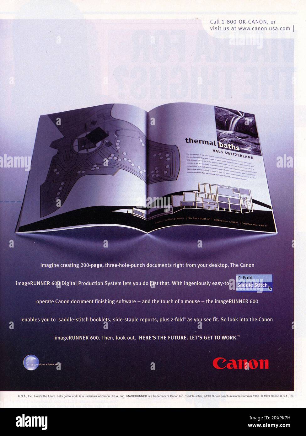 Vintage 'Time' Magazine 10 May 1999 issue Advert, USA Stock Photo