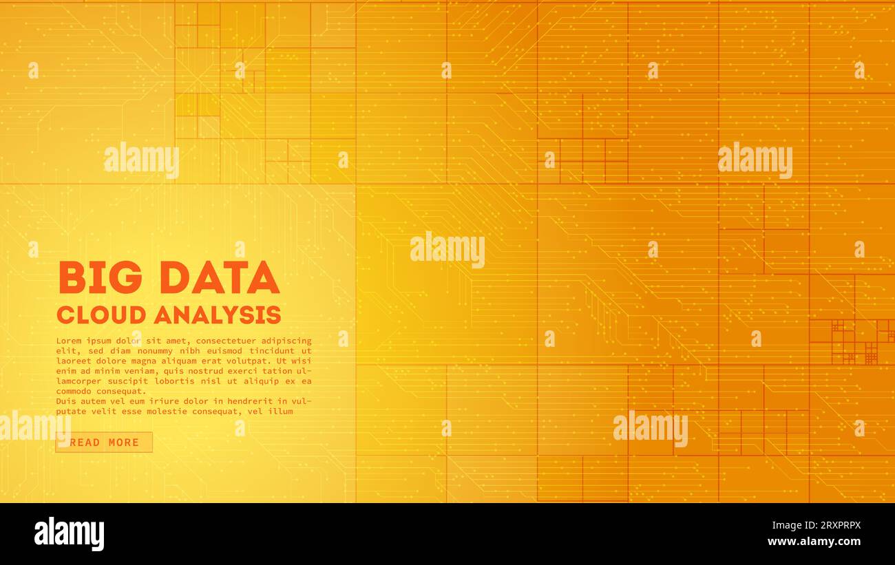 Big Data cloud computing. Blockchain visualiztion. Social network information complexity. Stock Vector