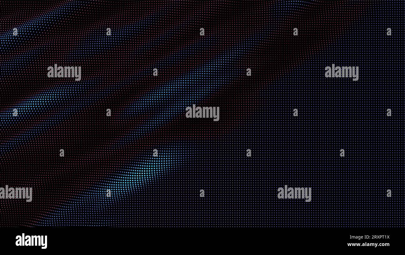 waves of colorful points. Digital data splash of point array. Futuristic smooth glitch UI element Stock Vector