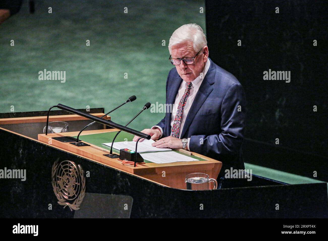 New York, New York, USA. 26th Sep, 2023. Canadian Ambassador to the UN ...