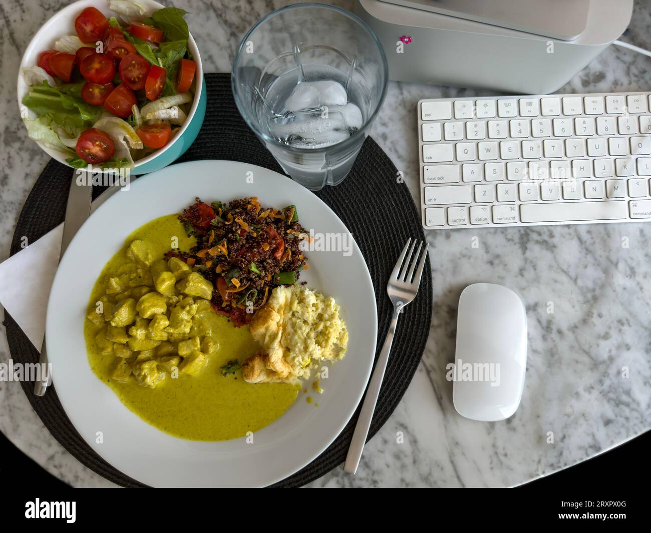 Working table keyboard breakfast hi-res stock photography and images ...