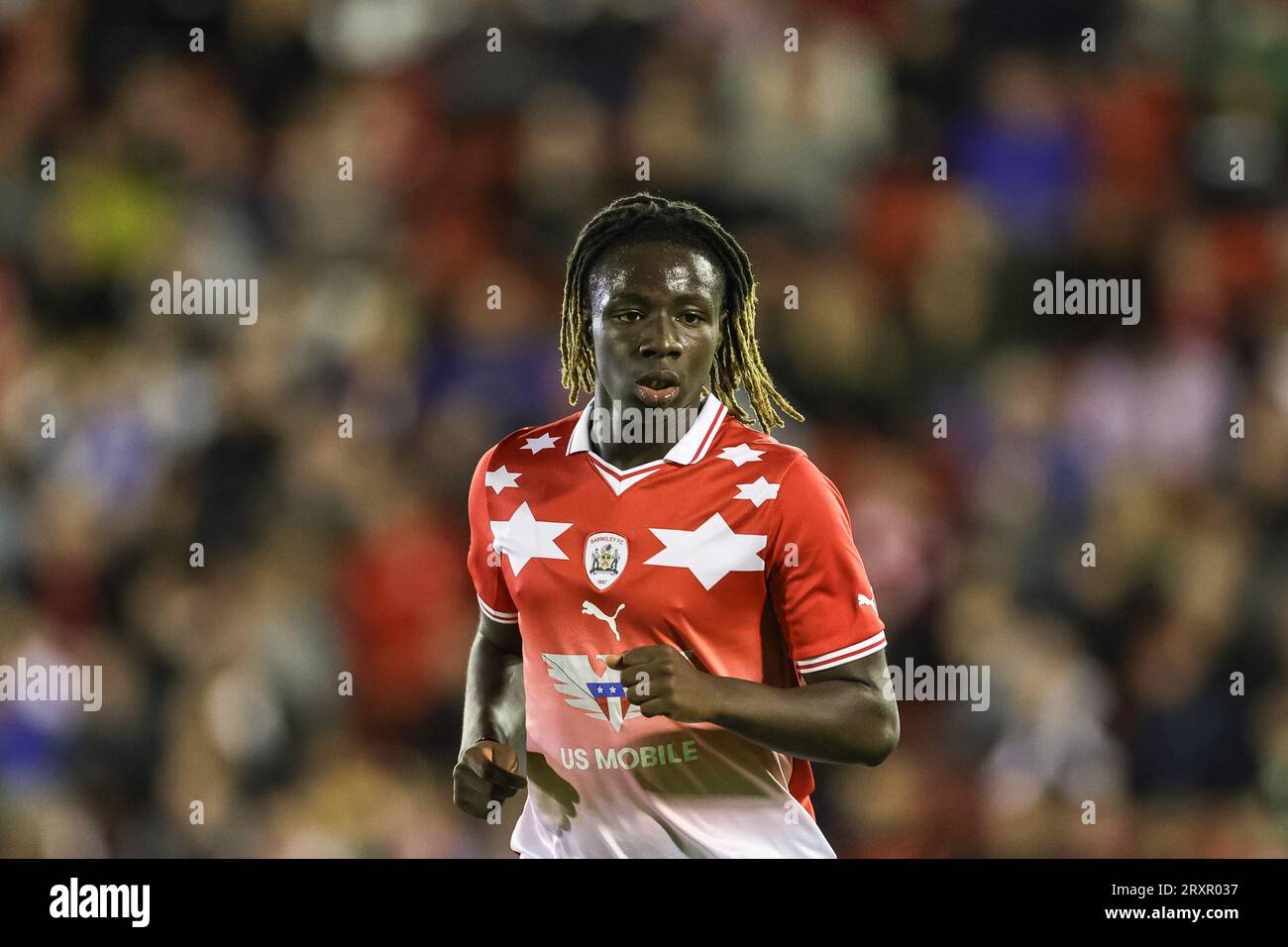 during the EFL Trophy match Barnsley vs Manchester City U21 at Oakwell, Barnsley, United Kingdom. 26th Sep, 2023. (Photo by Mark Cosgrove/News Images) in Barnsley, United Kingdom on 9/26/2023. (Photo by Mark Cosgrove/News Images/Sipa USA) Credit: Sipa USA/Alamy Live News Stock Photo