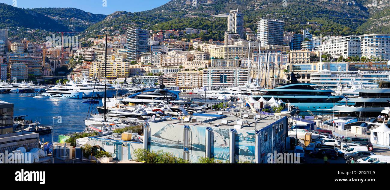 Monaco, Monaco. 27th Sep, 2023. Monte Carlo, Monaco - September 27, 2023: Monaco Yacht Show Atmosphere with Yachts. Sea View, Yachten, Mandoga Media Germany Credit: dpa/Alamy Live News Stock Photo