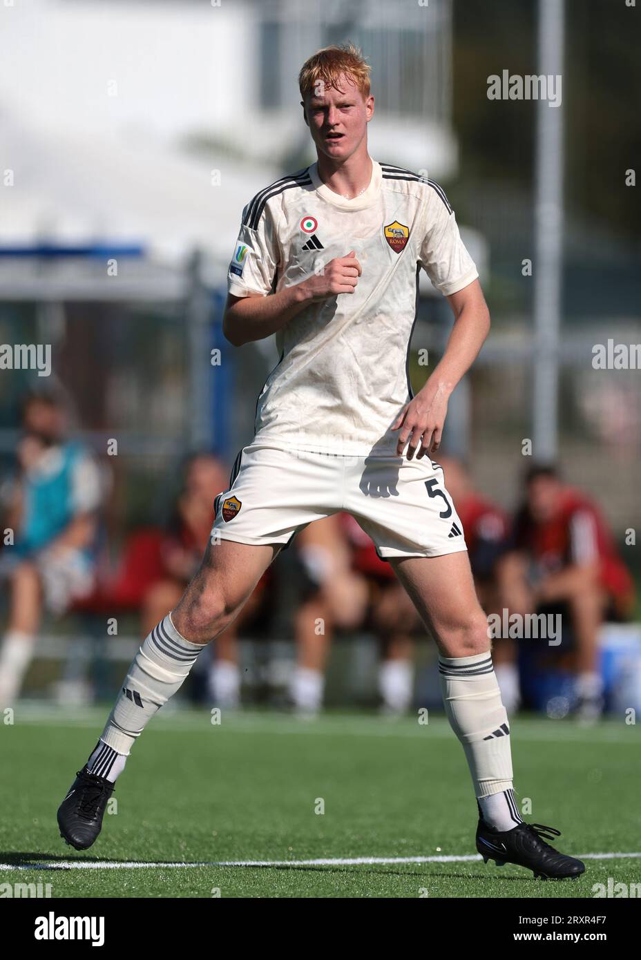 Turin, Italy. 24th Sep, 2023. Lovro Golic of AS Roma during the Primavera 1 match at Stadio Valentino Mazzola, Turin. Picture credit should read: Jonathan Moscrop/Sportimage Credit: Sportimage Ltd/Alamy Live News Stock Photo
