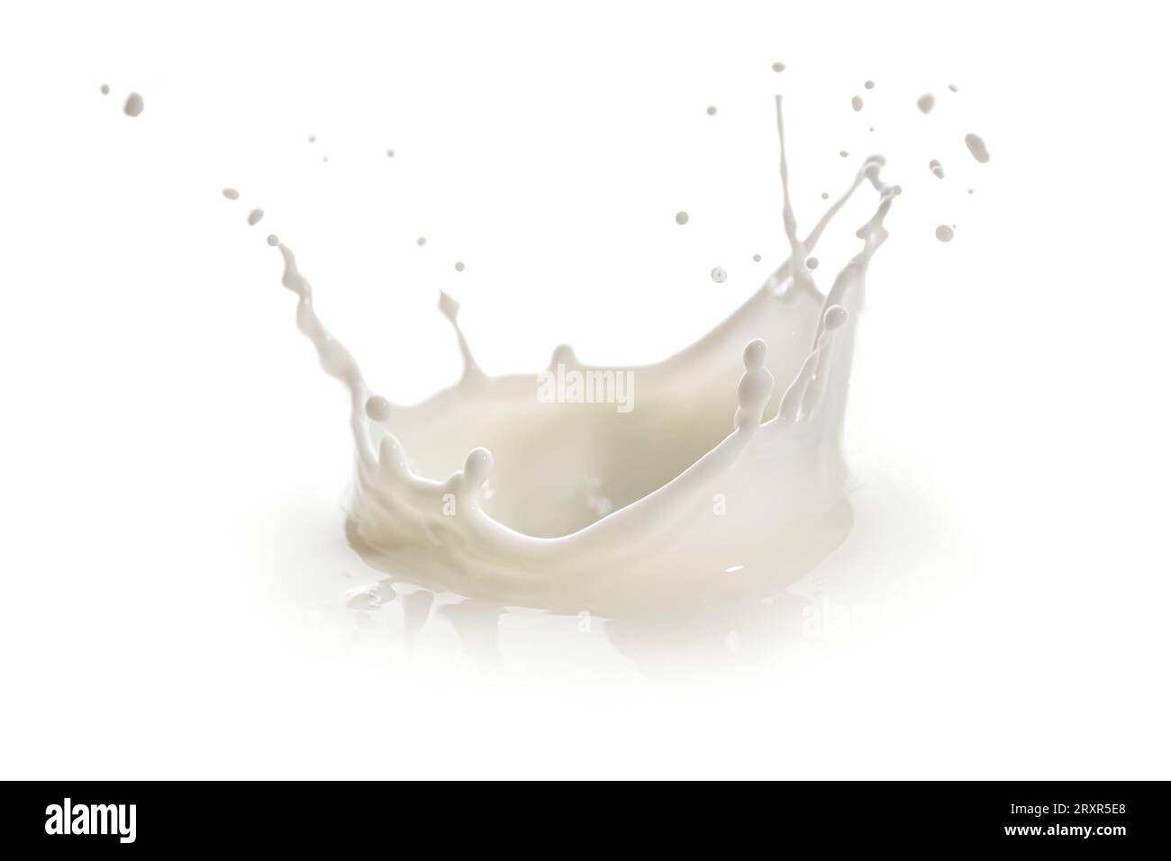 Spring Flush Milk Splash of fresh milk isolated on white Stock Photo - Alamy