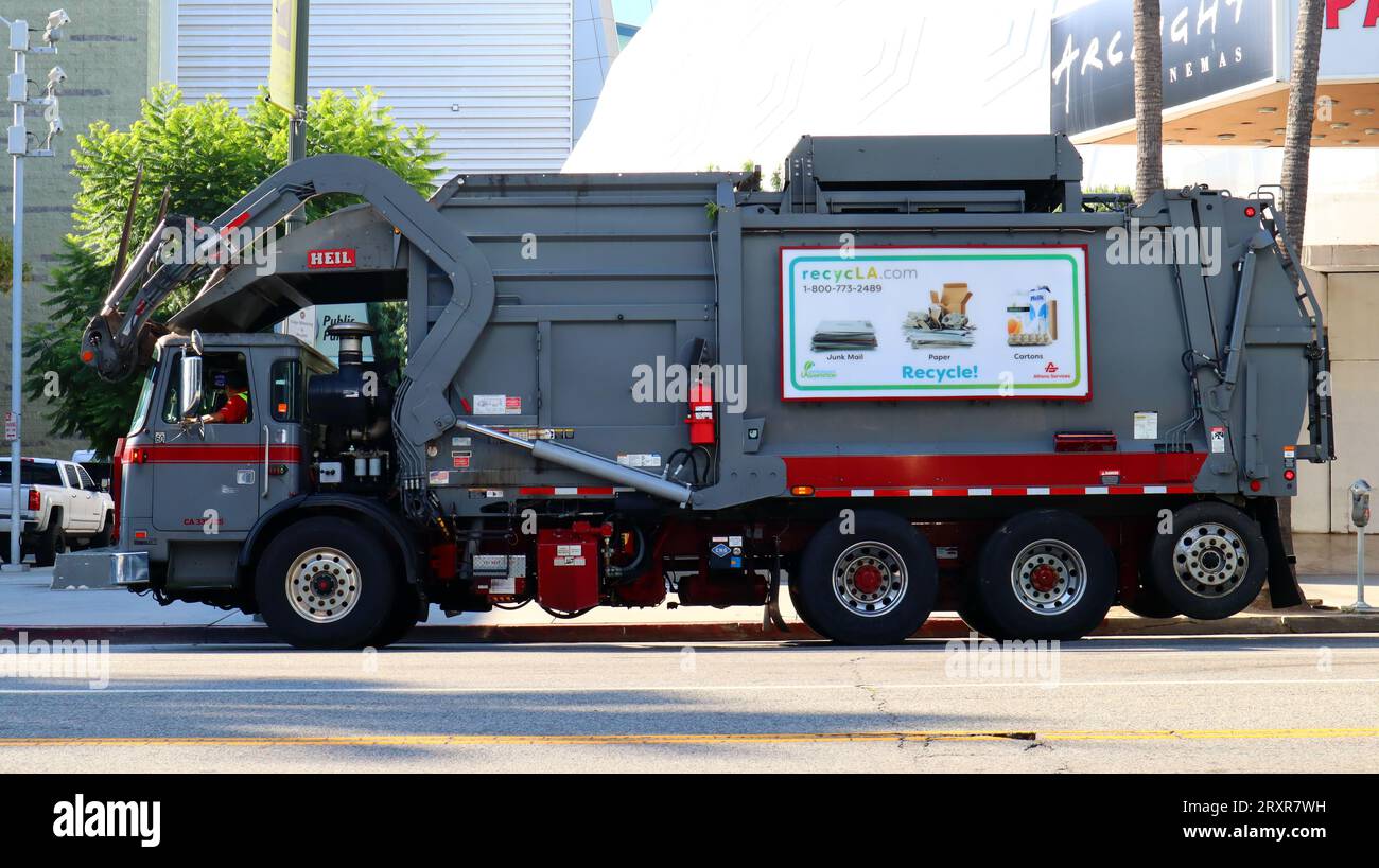 Los Angeles, California RecycLA, LA Sanitation Garbage Compactor Truck
