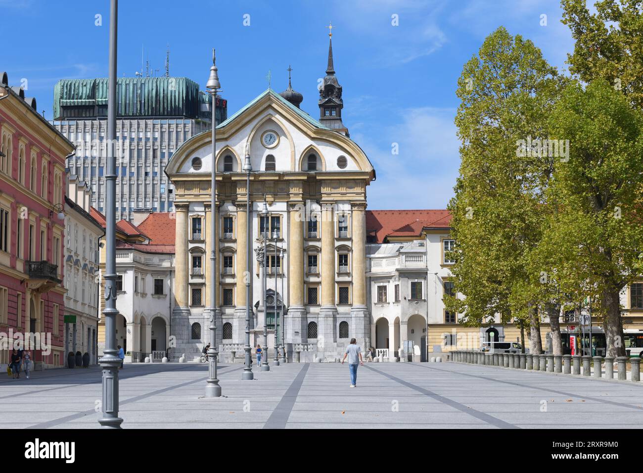 Ljubljana: Congress Square (Kongresni trg). Slovenia Stock Photo