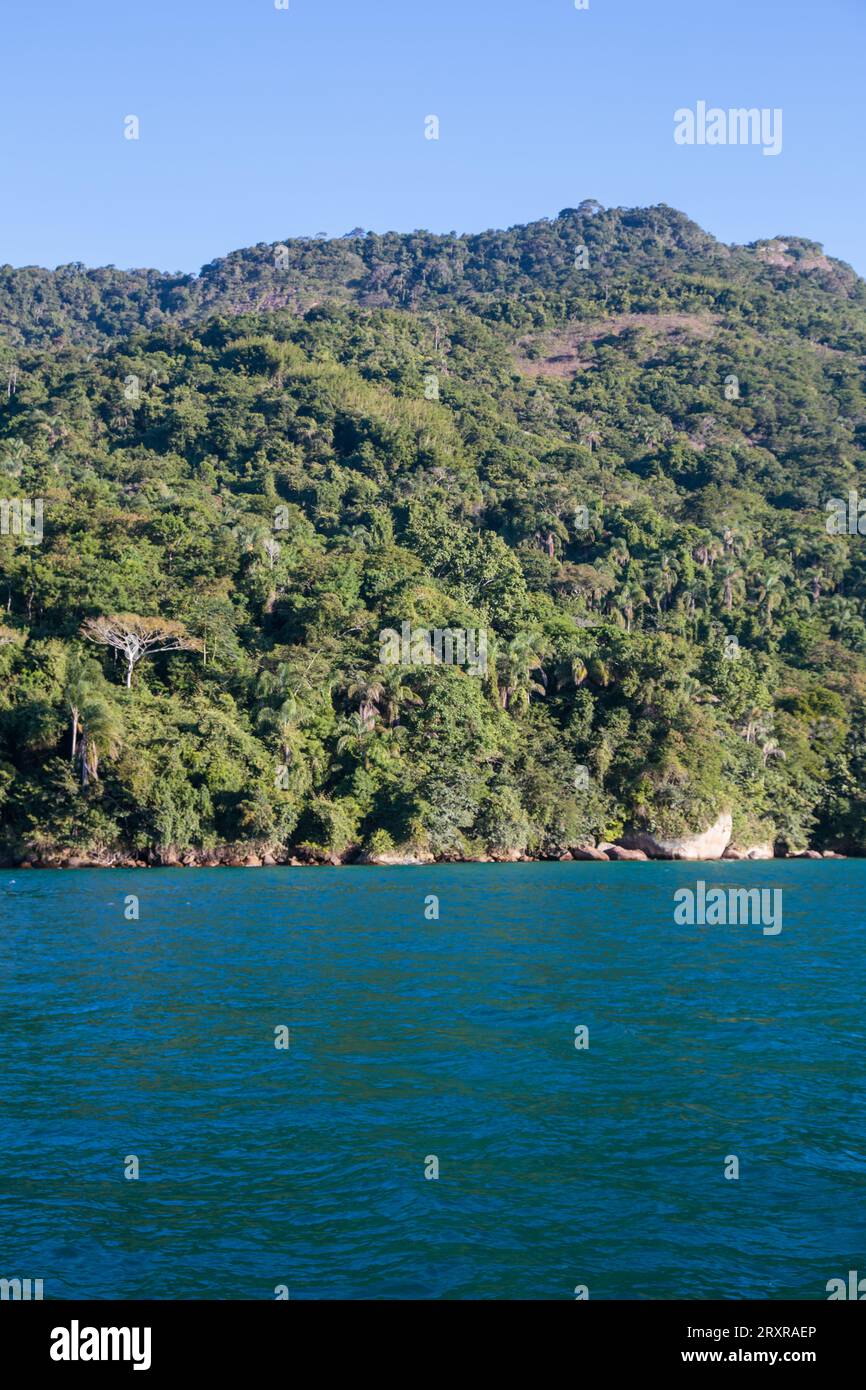 big island bay in Angra dos Reis in Rio de Janeiro, Brazil. Stock Photo