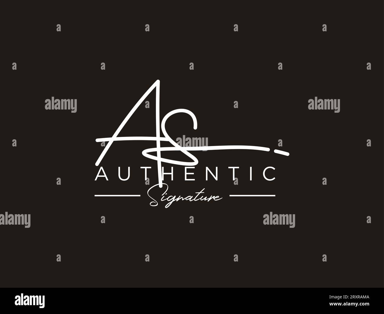 AS Signature Logo Template Vector Stock Vector Image & Art - Alamy