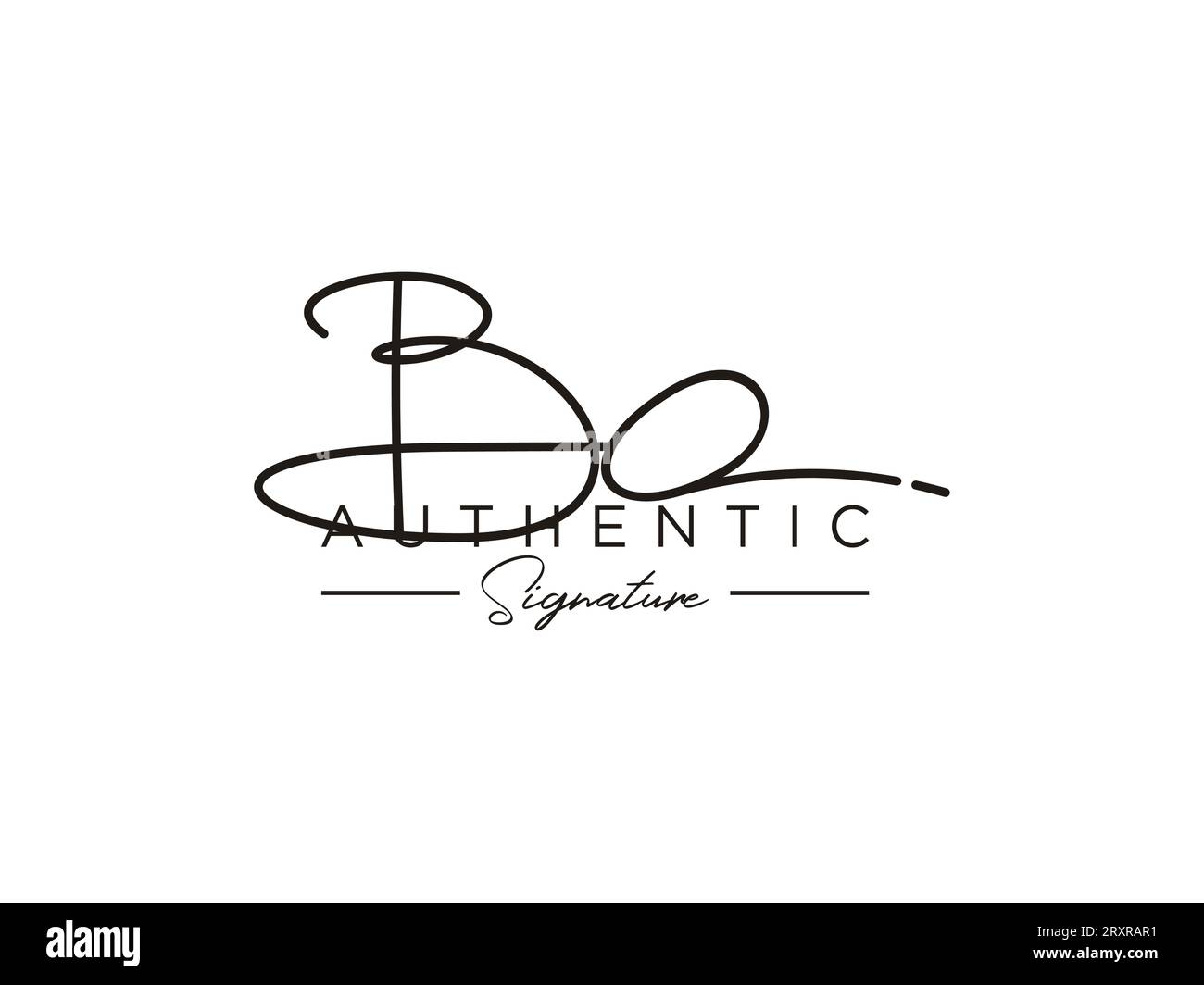 BO Signature Logo Template Vector Stock Vector Image & Art - Alamy