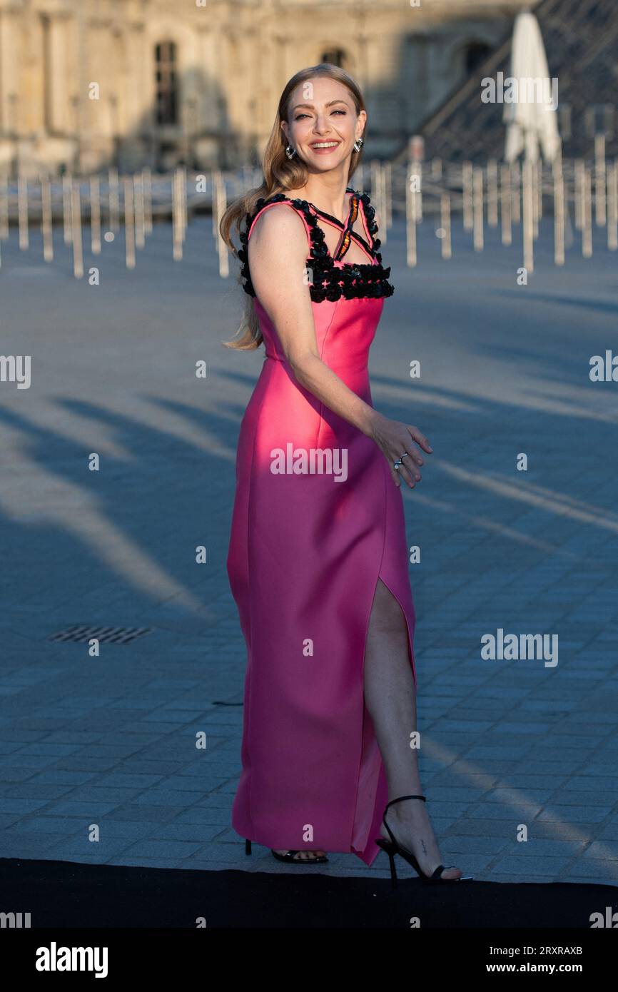 Amanda Seyfried attending the Lancome X Louvre Photocall as part of