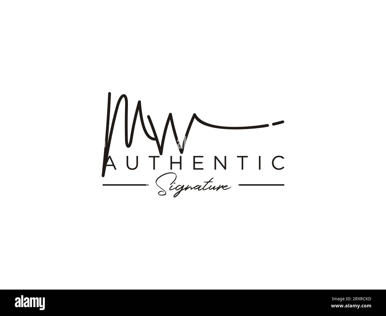 MW Signature Logo Template Vector Stock Vector Image & Art - Alamy