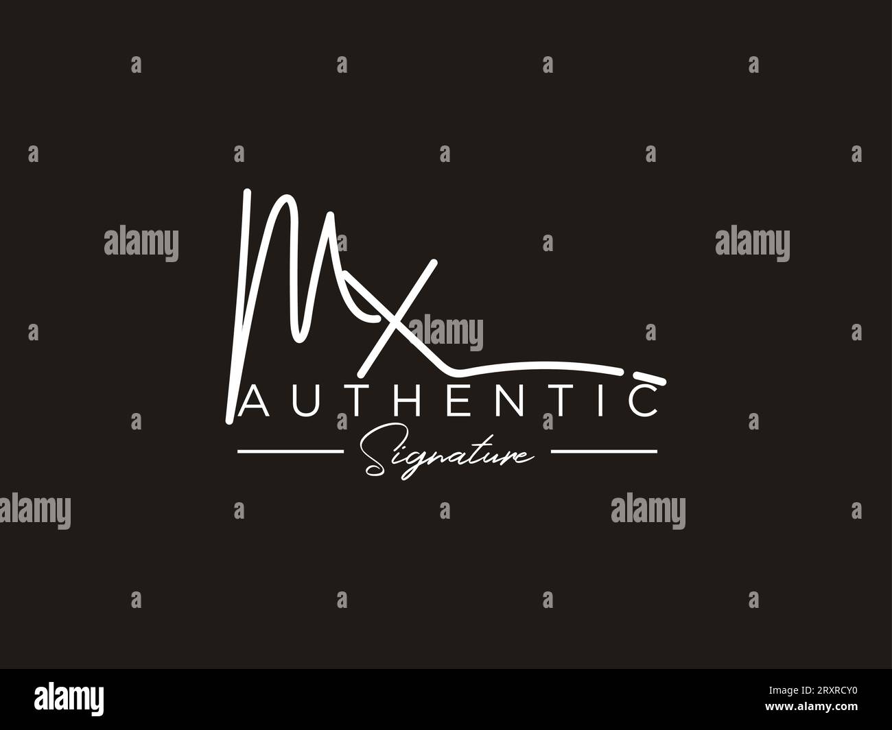 MX Signature Logo Template Vector Stock Vector Image Art Alamy