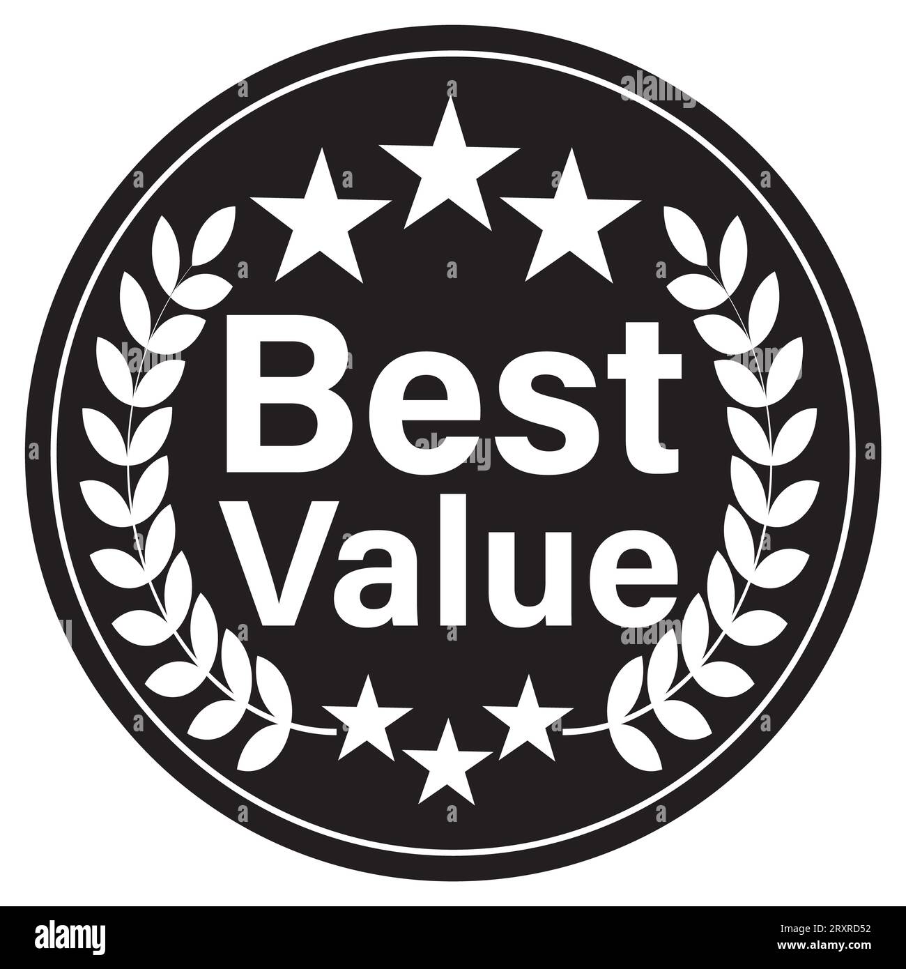 Best value label icon. Best value badge sign. flat style Stock Photo